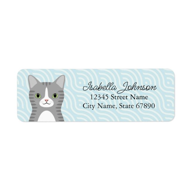 Cat Return Address Labels (Front)