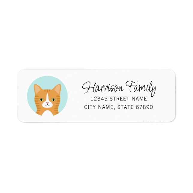 Cat Return Address Labels (Front)