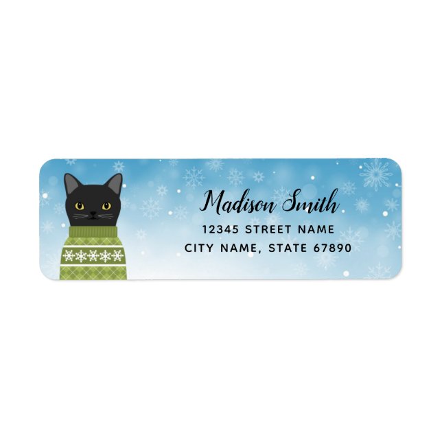 Cat Return Address Labels (Front)