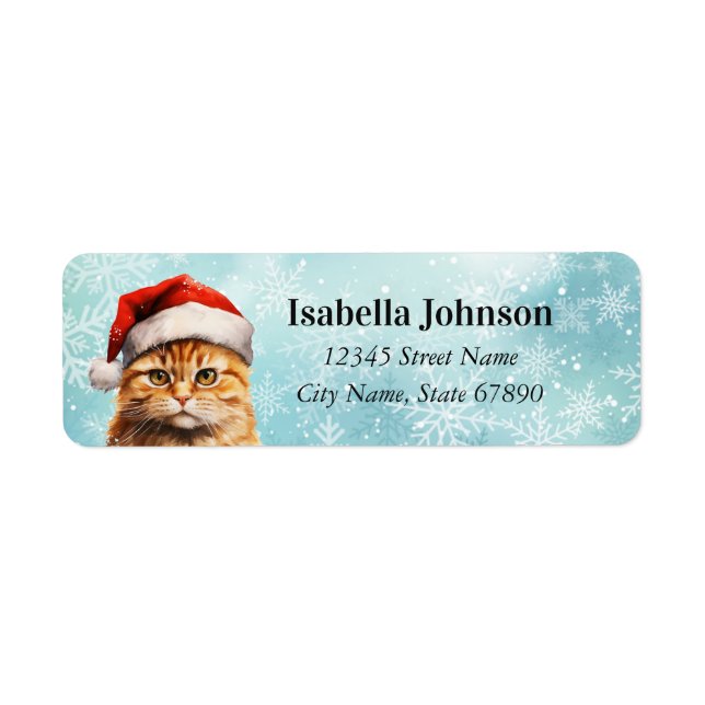 Cat Return Address Labels (Front)