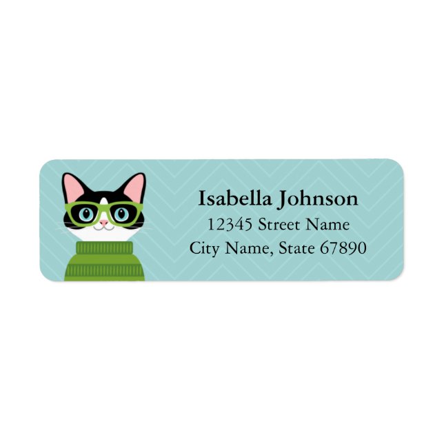 Cat Return Address Labels (Front)
