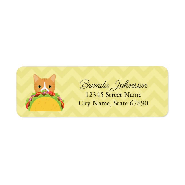 Cat Return Address Labels (Front)