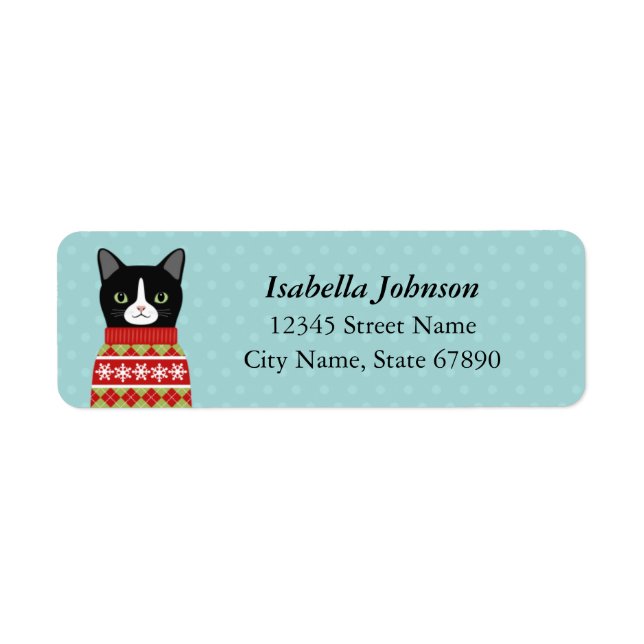Cat Return Address Labels (Front)