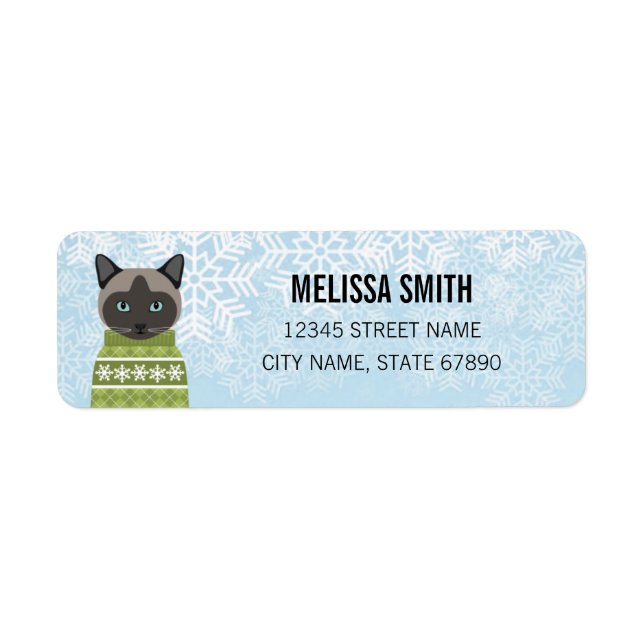 Cat Return Address Labels (Front)