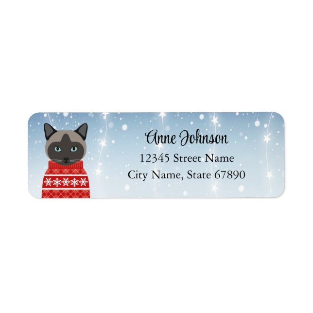 Cat Return Address Labels (Front)