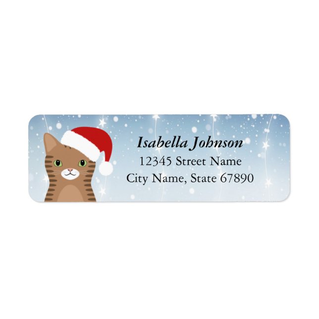 Cat Return Address Labels (Front)