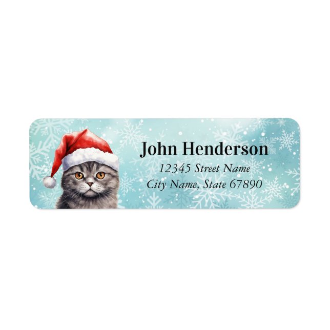 Cat Return Address Labels (Front)