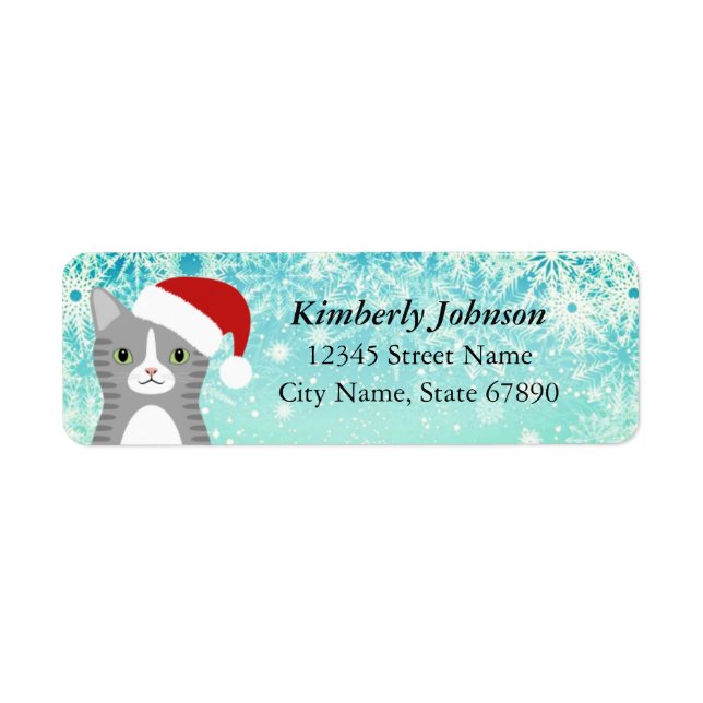 Cat Return Address Labels (Front)
