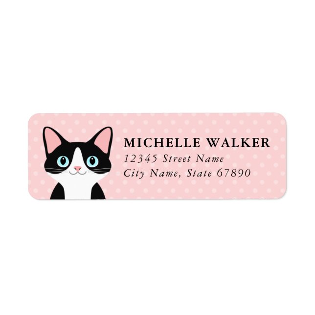 Cat Return Address Labels (Front)