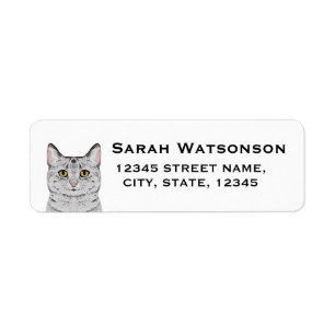 Cat return address labels - customisable