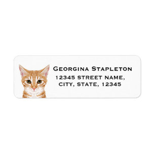 Cat return address labels - customisable