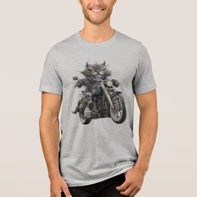 Cat Rider Tri-Blend Shirt (Front)