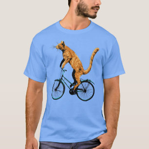 Cat Riding Bicycle   Funny Cat Tee for a Cyclist 