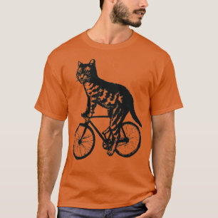 Cat Riding Bike Bicycle Cycling T-Shirt