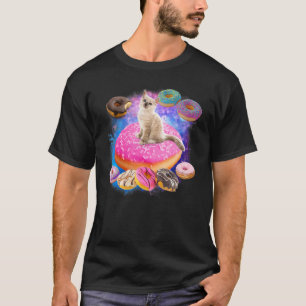 Cat Riding Doughnut in the Galaxy T-Shirt