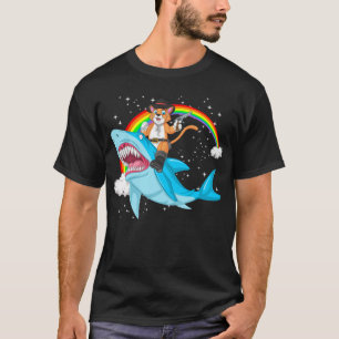 cat riding shark T-Shirt