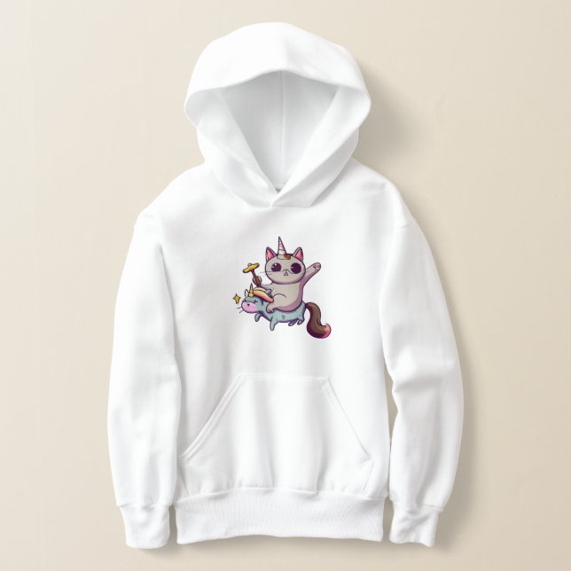 Cat Riding Unicorn With Holding Magic Wand (Laydown)