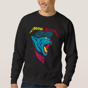 Cat Rock 90s Meow For Music Band Fans 1 Sweatshirt