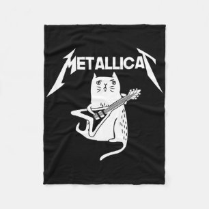 Cat Rock Bynd Guitar Fun Christmas Gift  Fleece Blanket