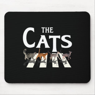 Cat Rock Music Funny Cat Lover Gifts For Men Mouse Pad
