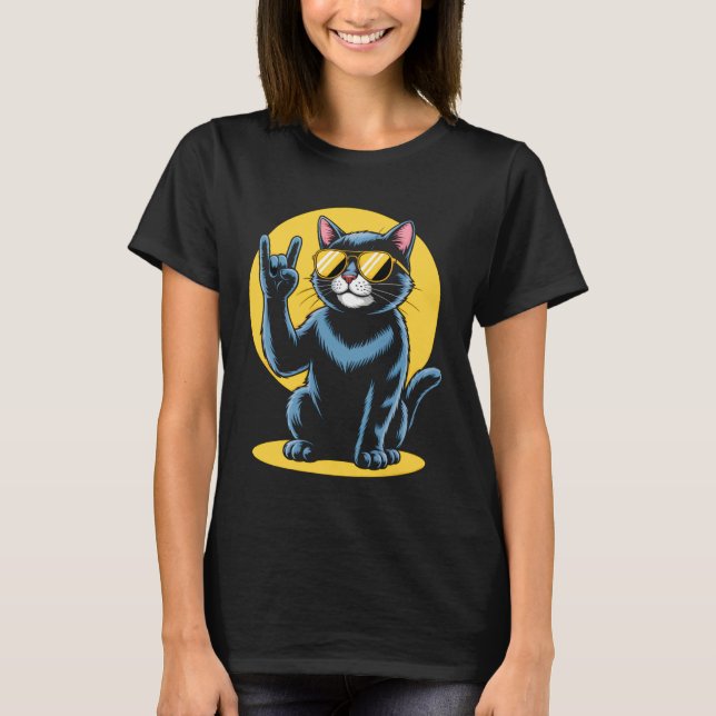 Cat Rock Music T-Shirt (Front)