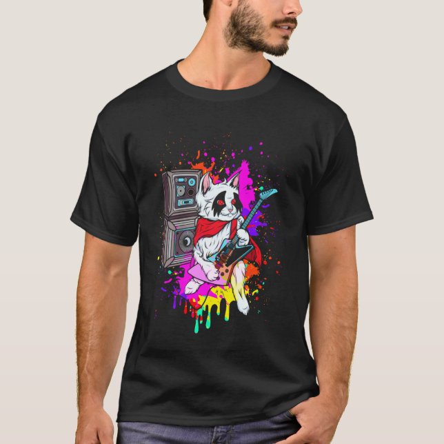 Cat Rock 'n' Roll T-Shirt (Front)