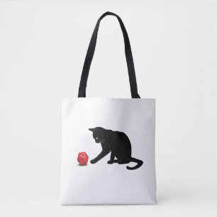 Cat Rolling Dice RPG Role Playing Games Tote Bag
