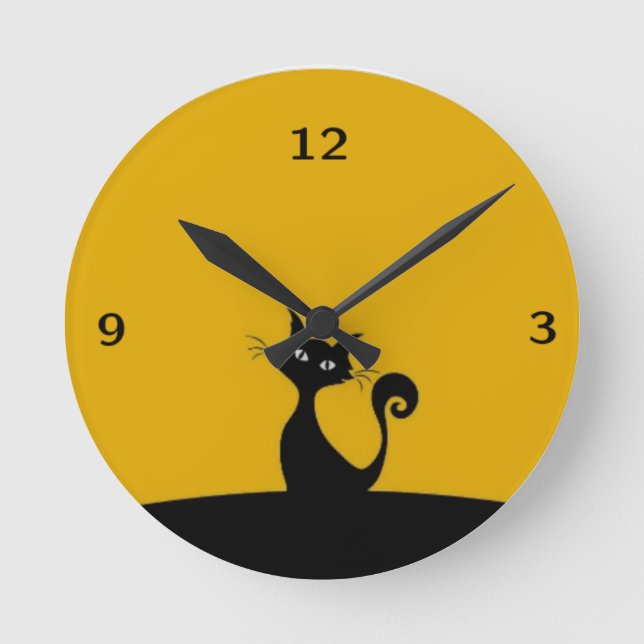 Cat Round Clock (Front)