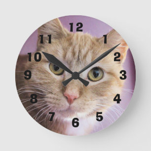 Cat Round Clock