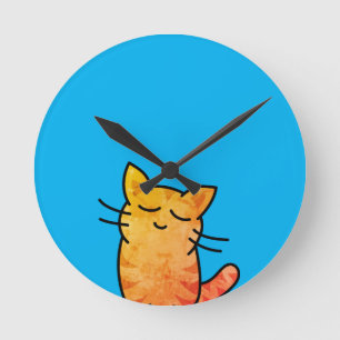 Cat Round Clock