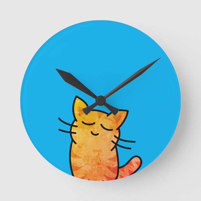 Cat Round Clock (Front)