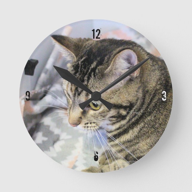 Cat Round Clock (Front)