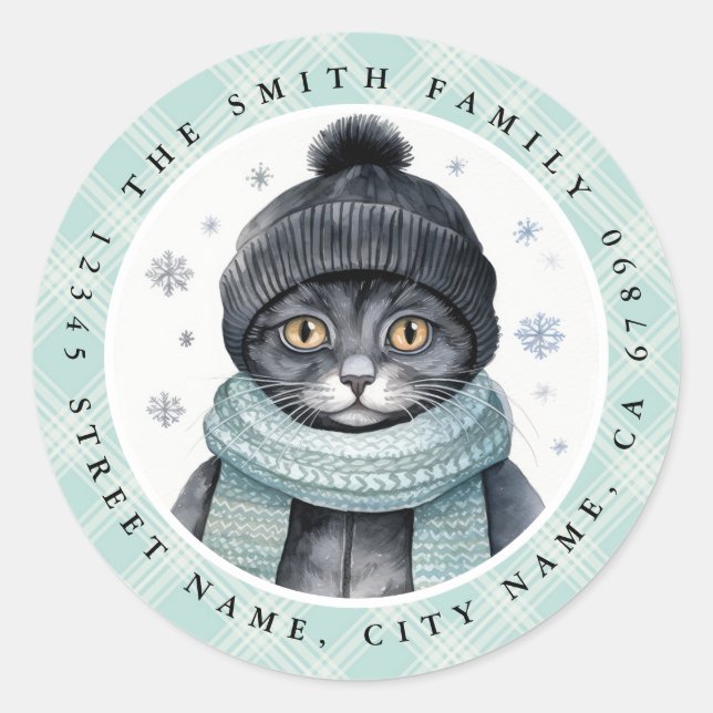 Cat Round Stickers (Front)