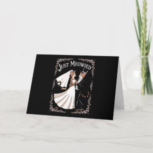 Cat Royal Wedding Funny Just Married Couples Dance Invitation
