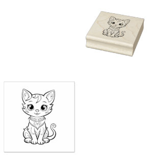 Cat Rubber Stamp