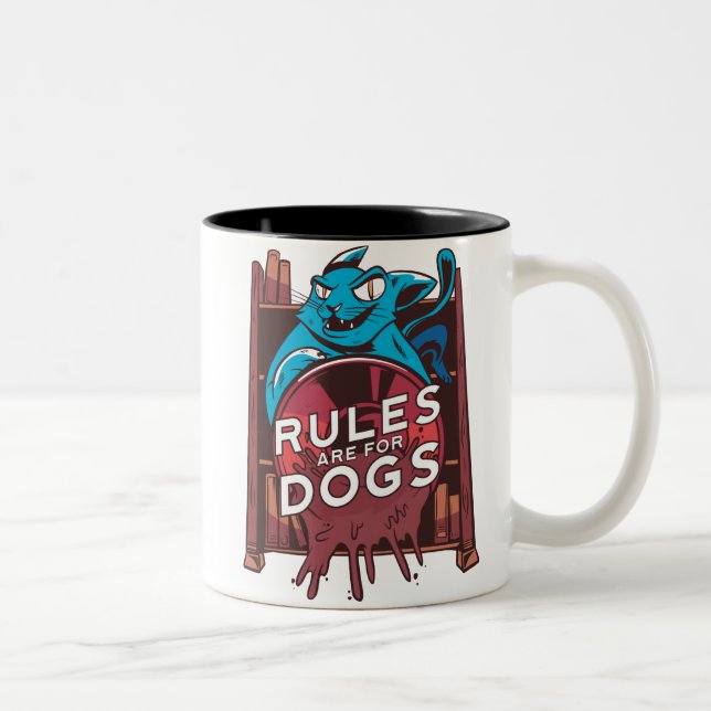 Cat Rule Two-Tone Coffee Mug (Right)