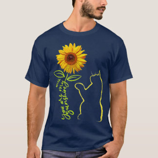 Cat s Cat Sunflower T Cat Sunshine T-Shirt