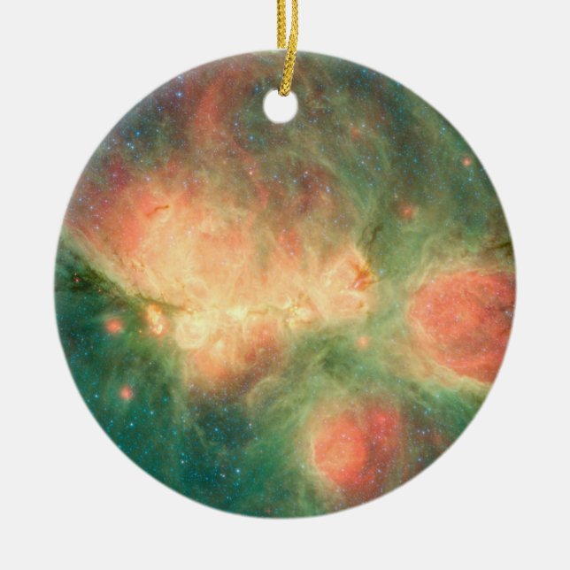 Cat’s Paw Nebula Milky Way Ceramic Tree Decoration (Front)