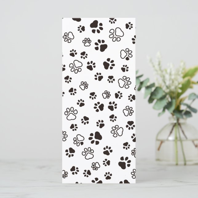 Cat’s Paws Repeated Pattern Card (Standing Front)