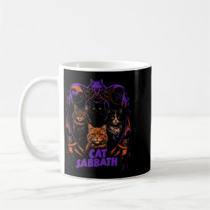 Cat Sabbath Feline Heavy Rock Band Parody Coffee Mug