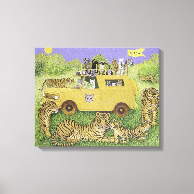 Cat Safari Canvas Print (Front)