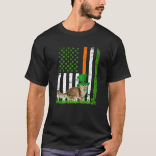 Cat Saint Patrick's Day Funny Cat Lover US America T-Shirt