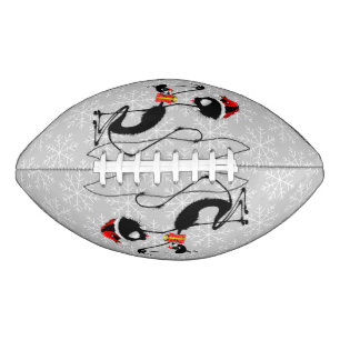 Cat Santa and Mouse with Christmas Gift Football