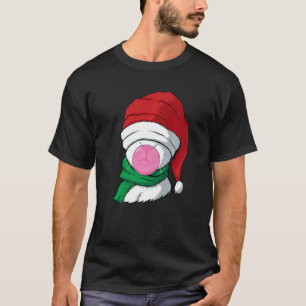 Cat Santa Hat Bubble Gum Christmas Pajama Cute X m T-Shirt