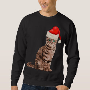 Cat Santa Hat Meowy Merry Christmas In July Sweatshirt