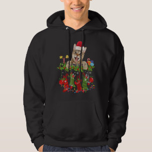 Cat santa hat ugly christmas cat hoodie