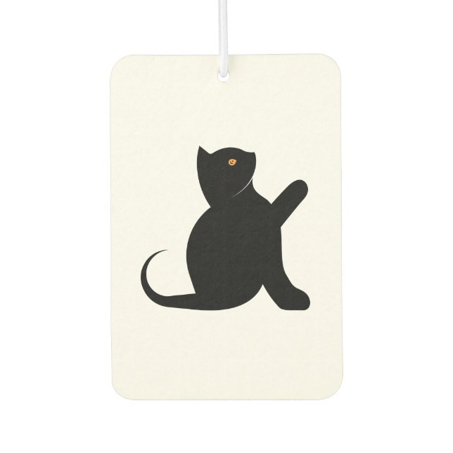 Cat Saying Hello Car Air Freshener (Front)