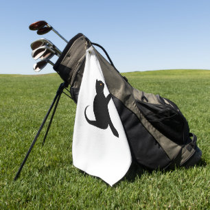 Cat Saying Hello Golf Towel
