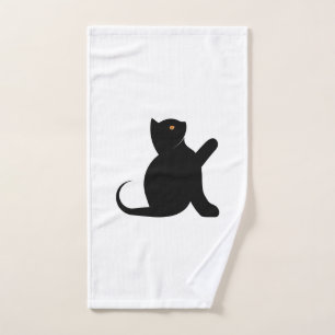 Cat Saying Hello Hand Towel