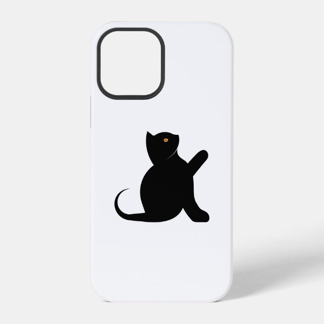 Cat Saying Hello iPhone Case (Back)